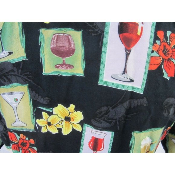 Blackwood vintage 1990s Men Hawaiian aloha shirt p2p 22" bartender cocktail luau - Picture 12 of 12